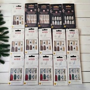 15 Kiss Nails Christmas Luxe Masterpiece Manicure 7 Day Glue‎
